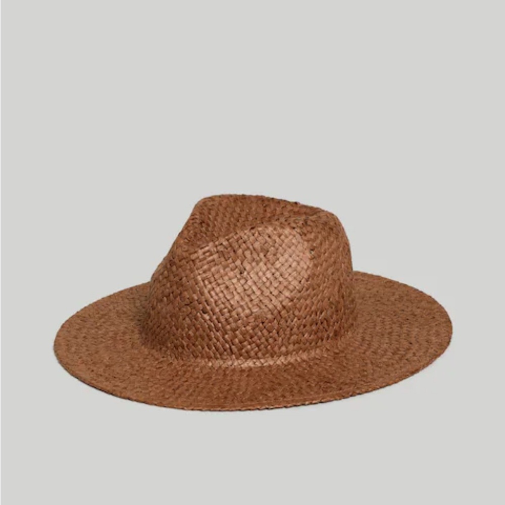 BNWT Madewell - Woven Straw Hat in Chocolate Raisin M/L